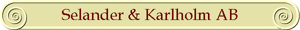 Selander & Karlholm AB